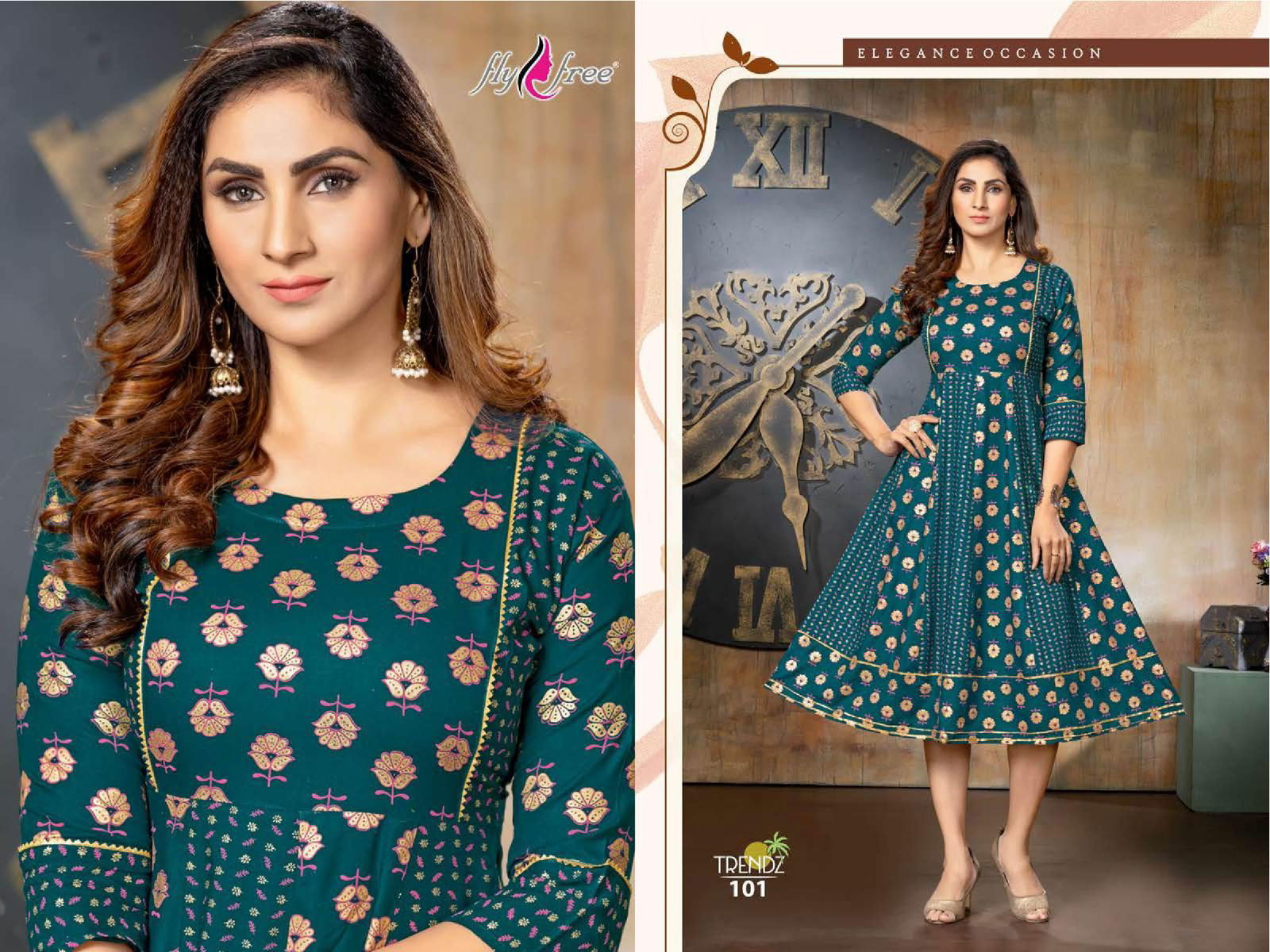 Fly Free Trendz Ethnic Wear Wholesale Anarkali Kurti Collection